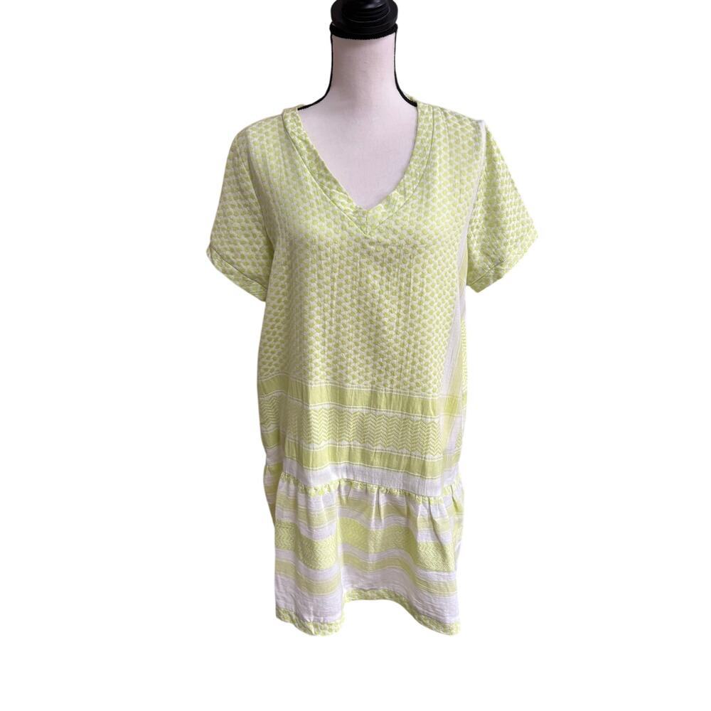 Cecilie Copenhagen Women's Dress 2 V Short Sleeve Lime Size M Retail $325